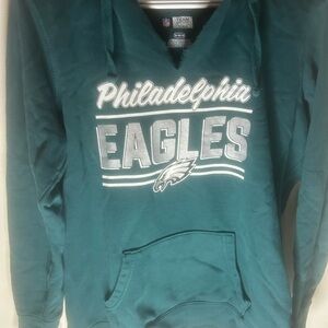 NFL Philadelphia Eagles Teal and White Pullover Hoodie